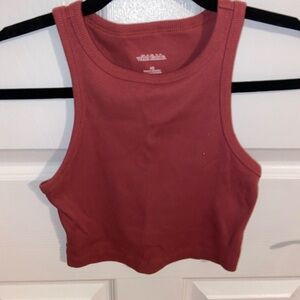 Wild Fable Women's Brick Red Crop Top